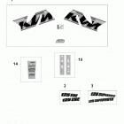 125 EXE, SUPER MOTO CHASSIS Dekor decal 125
