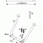 125 EXE, SUPER MOTO CHASSIS Center stand 125
