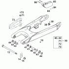 660 LC4 RALLYE CHASSIS Schwingarm swingarm 660