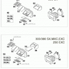 250/300/380 SX MXC EXC ENGINE Reed valve assy 250 / 300 / 380