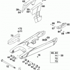 400/640 LC4/LC4 R* CHASSIS Schwingarm, kettenschutz swingarm, chain guard 400 / 620...