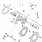 250/300/380 SX, MXC, EXC, EGS CHASSIS Hinterrad rear wheel 125-380 99