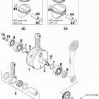 400/620 LC4 ENGINE Kurbelwelle, kolben crankshaft, piston 400 / 620 99