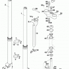 640 LC4 SUPER MOTO/COMPETION CHASSIS Telegabel wp extreme front fork wp 400 / 620 / 640 99