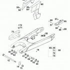 640 ADVENTURE-R CHASSIS Schwingarm, kettenschutz swingarm, chain guard 640 99