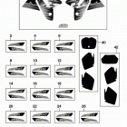 125 / 200 SX, MXC, EXC, EGS CHASSIS Dekor decal 125-380 99