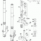 640 DUKE CHASSIS Telegabel white power front fork white power 640 99