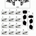 250/300/380 SX, MXC, EXC, EGS CHASSIS Dekor decal 125-380 99