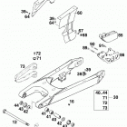 400/620 SUPER COMPETITION CHASSIS Schwingarm, kettenschutz swingarm, chain guard 400 / 620...