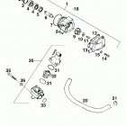 400/620 LC4 ENGINE Wasserpumpe, thermostat water pump, thermostat 400 / 620...