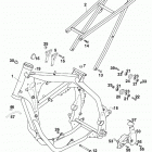 125 / 200 SX, MXC, EXC, EGS CHASSIS Rahmen, ausleger frame, sub frame 125 / 200 99