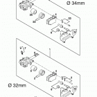 250/300/380 SX, MXC, EXC, EGS CHASSIS Bremszange hinten brake caliper rear 125-380 99