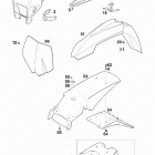 400/540 SXC, 620 SX CHASSIS Mask, fenders 400 / 540 / 620 99