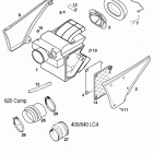 400/640 LC4 CHASSIS Luftfilterkasten air filter box 400 / 620 / 640 98