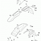 400/640 LC4 CHASSIS Mask, fenders 400 / 620 / 640 98