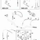 620 LC4 COMPETITION CHASSIS Lenker, armaturen lc4 handlebar, controls lc4 400 / 640 ...