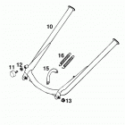 400/640 LC4 CHASSIS Center stand 400 / 620 / 640 98
