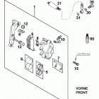 400/640 LC4 CHASSIS Bremszange vorne brake caliper front 400 / 620 / 640 98