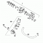 400/620 R/XC e ENGINE Wasserpumpe, thermostat water pump, thermostat 400 / 620...