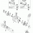 400/640 LC4 ENGINE Kurbelwelle, kolben crankshaft, piston 400 / 640 98