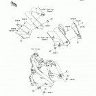 Ninja 650R (EX650-C9F) Обтекатель центральный
