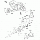 Ninja 650R (EX650-C9F) Масляный и водяной насос. фильтр масленый