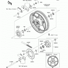 Ninja 250R (EX250-J9FA) Заднее колесо и цепь