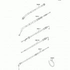 Ninja 500R (EX500-D9F) Тросы управления