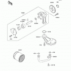 Ninja 500R (EX500-D9F) Масляный и водяной насос. фильтр масленый