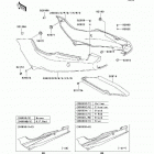 Ninja 500R (EX500-D9F) Боковые обтекатели