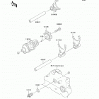 KLR650 (KL650-E9F) Валы и вилки переключения передач