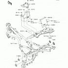 Ninja 250R (EX250-J9FA) Рама ,крепежные детали