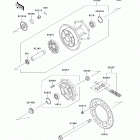 KLR650 (KL650-E9F) Задняя ступица колеса