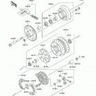KLX110  (KLX110-A7F) Задняя ступица колеса