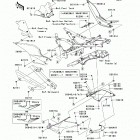 Ninja 250R (EX250-J9FA) Боковые обтекатели