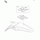 KX450F  (KX450-E9F) Наклейки предупреждения