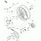 ER-6n (ER650-C9F) Заднее колесо и цепь