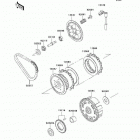 Ninja 500R (EX500-D9F) Сцепление