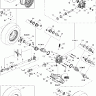 Outlander Max 400 STD 4 X 4 08- drive system, rear, std