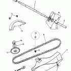 Mini DS 50 2-strokes 05- rear wheel axle, chain
