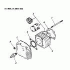 Mini DS 50 2-strokes 01- cylinder, cylinder head