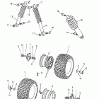 Mini DS 50 2-strokes 07- front wheel, suspension