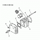 Mini DS 50 2-strokes Цилиндр,головка цилиндров