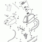 Mini DS 90 2-strokes 02- fuel tank, oil tank