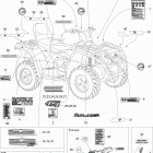 Outlander Max 400 STD 4 X 4 Decals, std