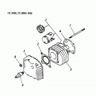 Mini DS 90 2-strokes Цилиндр,головка цилиндров