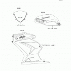 Ninja 250R (EX250-J8F) Наклейки(зеленый)(j8f)