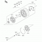 Vulcan 1500 Classic (VN1500-N7FA) Заднее колесо и цепь