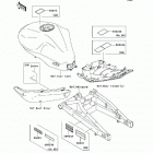 Ninja 650R (EX650-A6F) Наклейки предупреждения