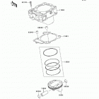 KX450F (KX450-D8F) Цилиндр и поршни